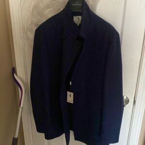 Navy Blue Peacoat from Father Sons made from Virgin Wool and Cashmere
